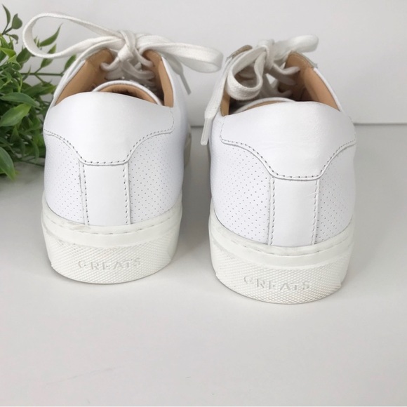 GREATS Perforated Royale Leather Blanco Sneakers 9 - Picture 5 of 7